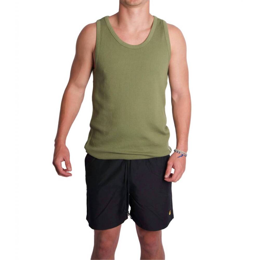 NEW KNICKERBOCKER box knit tank top in olive